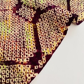 Kaeidoscope #B 10.5x52 Vintage Shibori Tie Dyed Japanese Silk Kimono Fabric SF11
