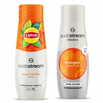 2x Sodastream Lipton Ice Tea Peach Peach + Orange Zero Saturator