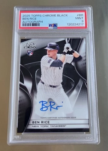 2025 Topps Chrome Ben Rice PSA 9