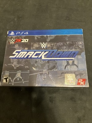 WWE 2K20 SmackDown 20th Anniversary Edition Box Set PS4 Opened/New Kurt Angle