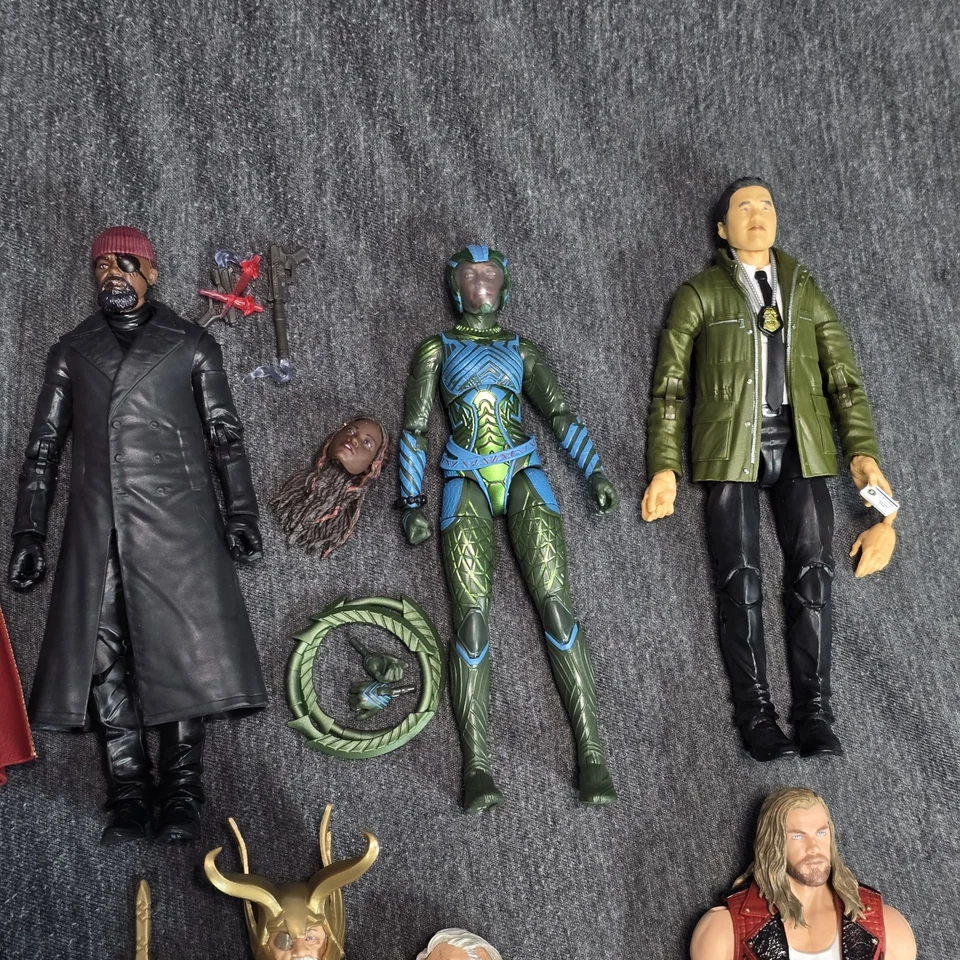 Marvel Legends Lote De 9 Mcu Thor Loki Odin Nick Fury Capitán Marvel y Más Foto 4 de 4