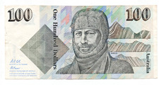$100 Australian Paper Banknote 1992 Fraser/Cole  ZKB 155153 - VERY FINE