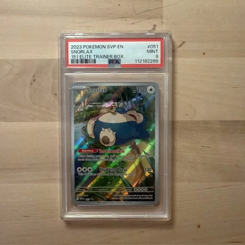 Snorlax 051 SVP Black Star Promo 151 ETB PSA 9 Mint 2023