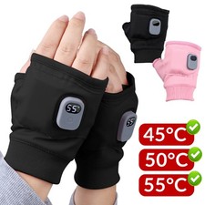 Heated Gloves Electric Rechargeable Battery Hand Warm Windproof Thermal Winter