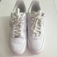 Nike Air Force 1 Low Triple White Women's Leather Lace-Up Sneakers DD8959-100