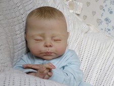 Reborn Baby Boy Doll ~Christopher ~ Painted Hair ~ 19" in Length!!