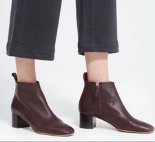 Everlane  The Day Boot Leather Oxblood Wine Burgundy