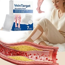 4 Pieces Vein Target Microneedle Patch Advanced Legs Varicose Veins Treatment