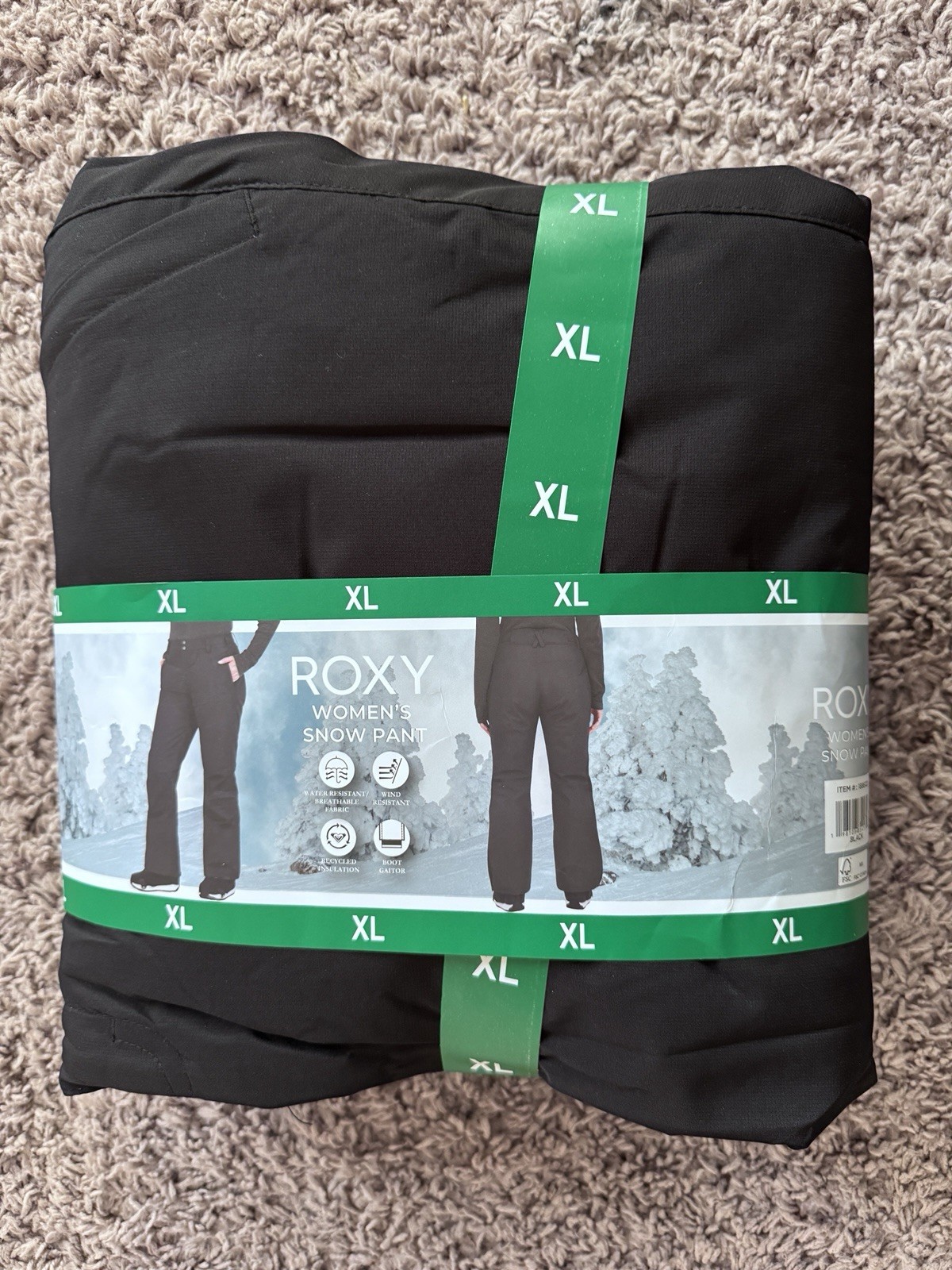Roxy Snow Pants Black XL Women's NWT