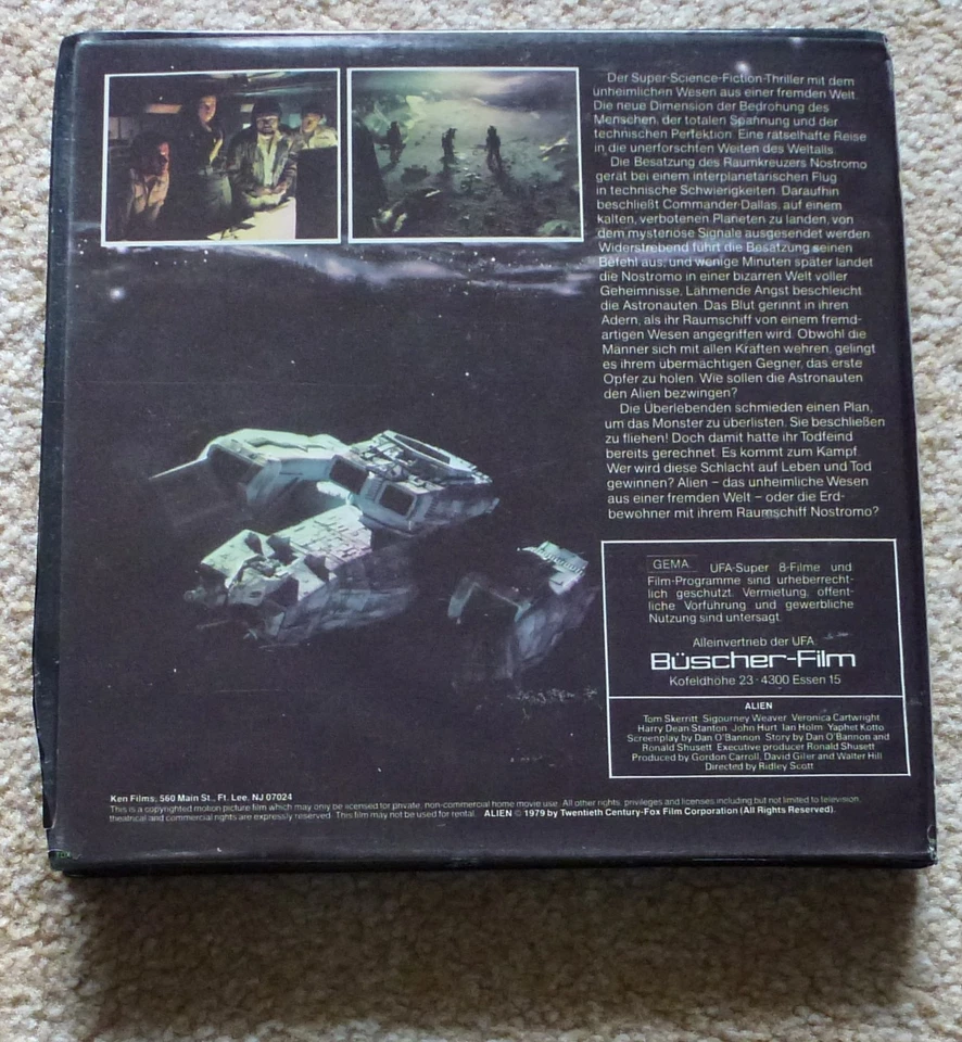 Super 8 Film in OVP, Alien, ca. 110m Color Tonfilm, TOP - Bild 2 von 3