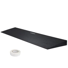 KFFKFF Cuttable Threshold Ramp Rubber Wheelchair Ramp Solid 1.6" Rise 35.4" Wide