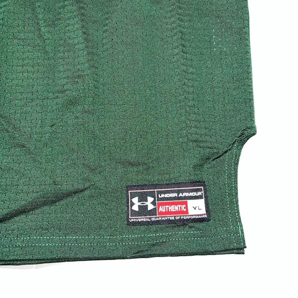 Under Armour Youth Practice Football Jersey Boys Size Large Green Blank - Image 3 of 4