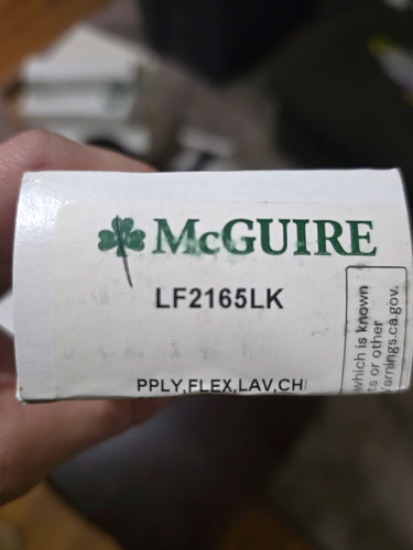 Lot Of 12 McGUIRE LF2165LK Supply Flex Lav/Ch Plumbing Fitting Supply Flex