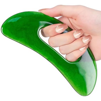 2 PCS Large Gua Sha Massage Tool, Resin Guasha Scraping Tool 2 Pcs Green 