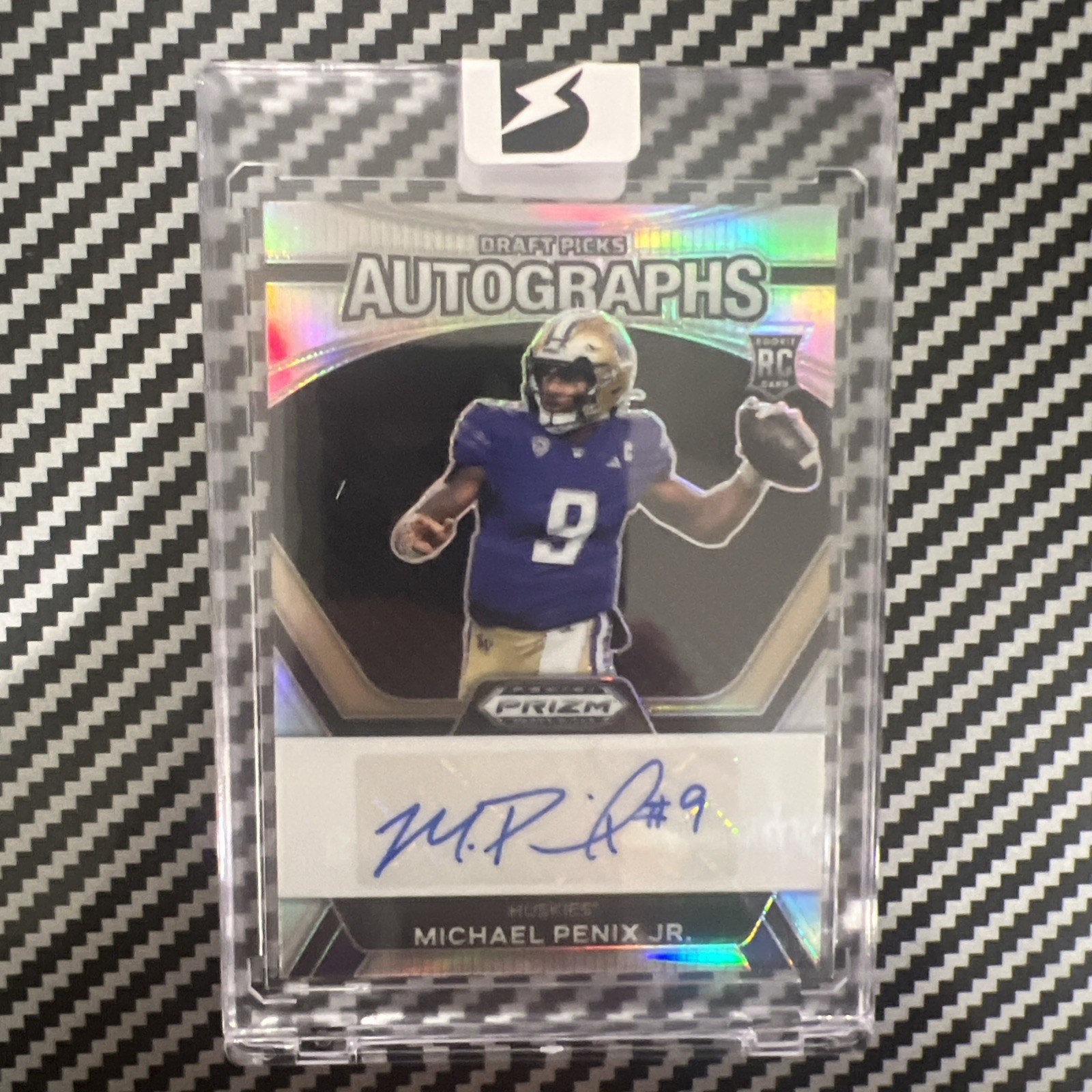 2024 Panini Prizm Draft Picks Auto #DPA-MPJ Michael Penix Jr. RC Rookie