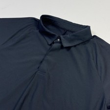 Lululemon Polo Shirt Mens XL Blue Solid Golf Performance Stretch Short Sleeve