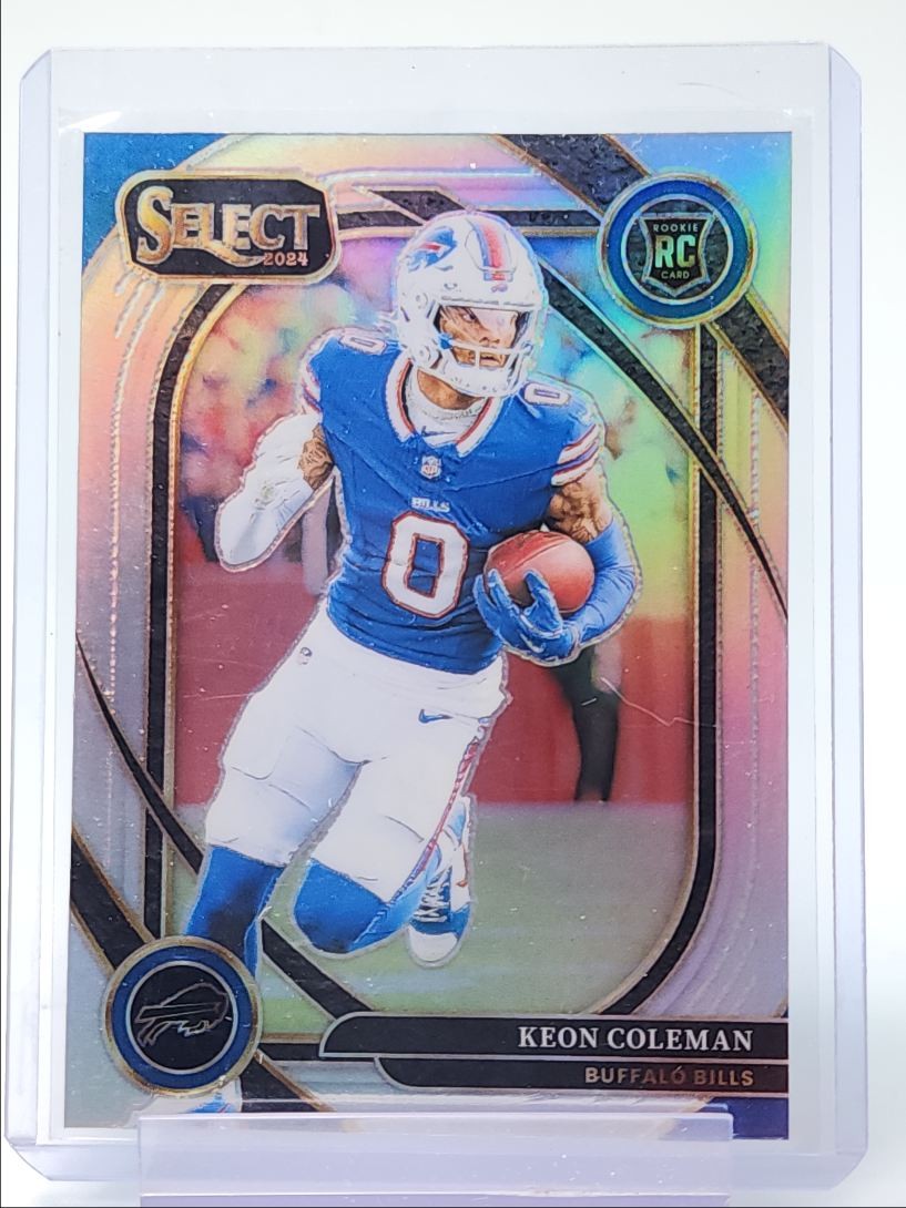 KEON COLEMAN 2024 SELECT CLUB LEVEL ROOKIE SILVER PRIZM BILLS RC Q1227