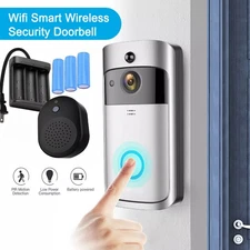 Smart Remote Doorbell Wireless Video Security Camera Battery Powered For Office