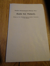 Karte der Schweiz, um 1916 f&uuml;r deutsche Internierte im Weltkrieg I., sehr gut