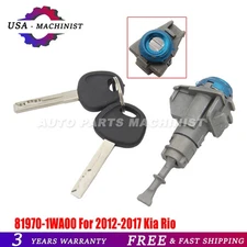 1x Driver Side Door Lock Cylinder w/2 Keys 81970-1WA00 Fit 2012-2017 Kia Rio US
