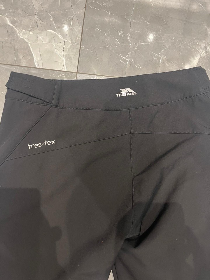 Pantalon Imperméable Trespass 7-8 Ans – Noir, Tres-tex 5000mm, Unisexe