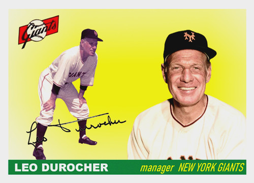 Leo Durocher #55 1953 Bowman Color card