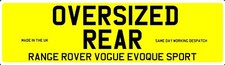 NUMBER PLATES RANGE ROVER EVOQUE SPORT ALL RANGE ROVERS 21 X 6 REAR FAST TRACKED