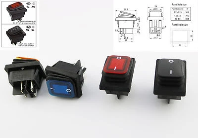 Rl2 Rocker Switch Pin Layout RLEIL RL2 4 Pin AC 250V/125V 16A/10A ON/OFF | Grelly USA
