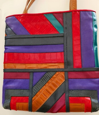 Sharif Vintage Multicolor Leather shoulder Purse s-l400.jpg main image 3