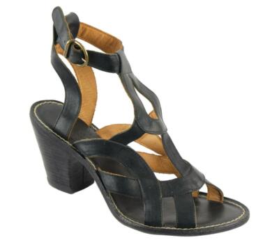 NEW FIORENTINI + BAKER Sz.40 EU 10 US Strappy Sandals Chunky Heels Black ITALY