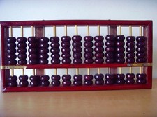 Used - CHINESE ABACUS, Wooden Manual Calculator