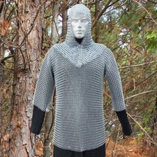 Battle Ready Chain Mail Coif Armor - Medieval Inspired Renaissance Faire Costume