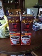 keurig coffee pods  2 McCafe And  2 Dunkin 