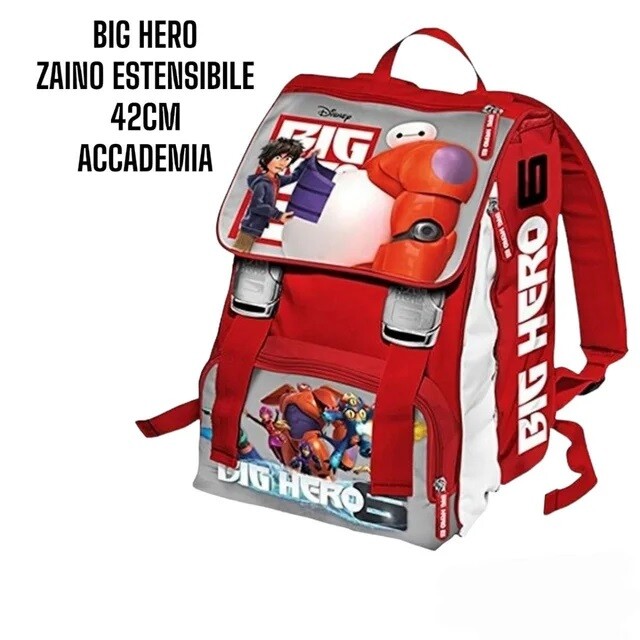 zaino estensibile ACCADEMIA BIG HERO 6 IMBOTTITO ROSSO 42cm