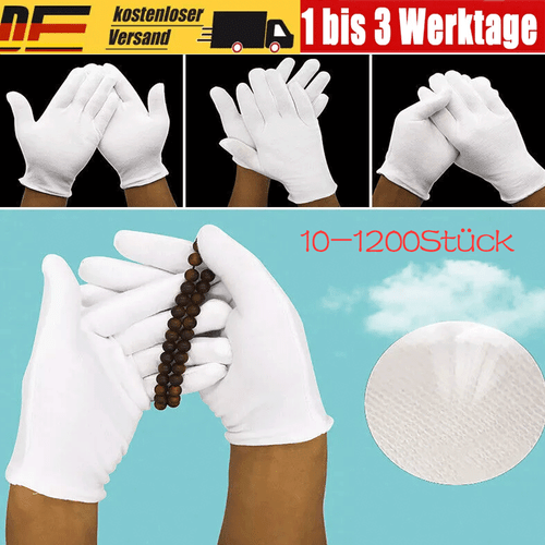 26Stück Weiße weiche Arbeits Baumwollhandschuhe Servier Handschuhe Münzschmuck - Bild 1 von 19