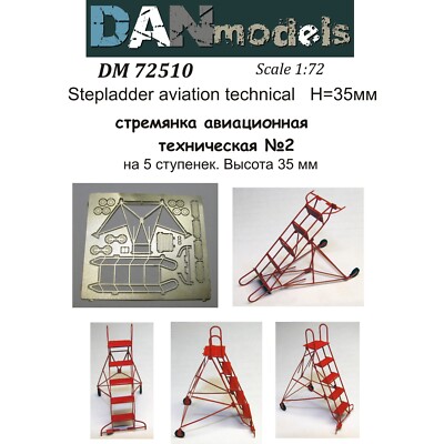 Dan Models 72510 Scale 1:72 Stepladders Aviation Technical #2 Height 35mm