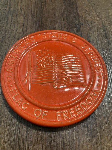Frankoma Pottery America’s Stars And Stripes Flag Of Freedom Trivet