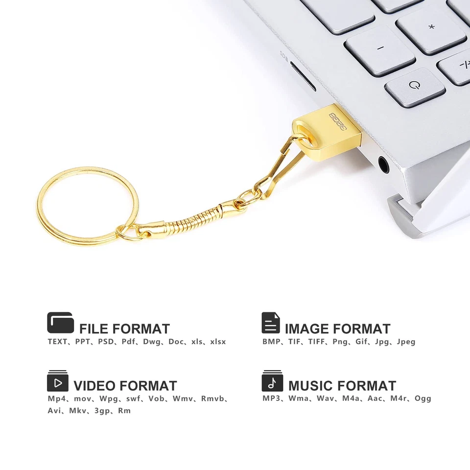 Clé USB 32Go Métal Drive USB 2.0 32Go Thumb Flash Drive Imperméable Mini Pen ... - Photo 2/4