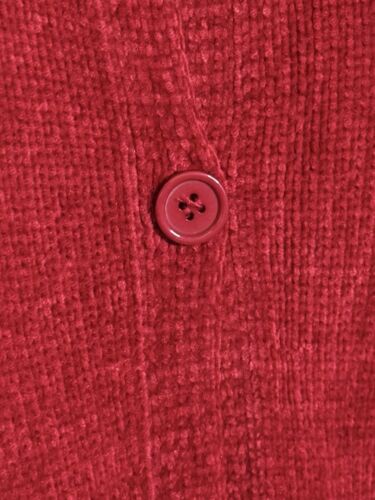 Denim & Co Button Front Cardigan Duster Sweater With Hood - Red (Size 1X) - Picture 8 of 22
