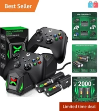 Fast Charging Station for Xbox One/Series X|S with 2 Rechargeable Battery Packs