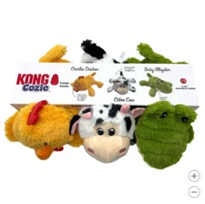 Kong Cozie Play Pack Dog Toys, 3 Pack