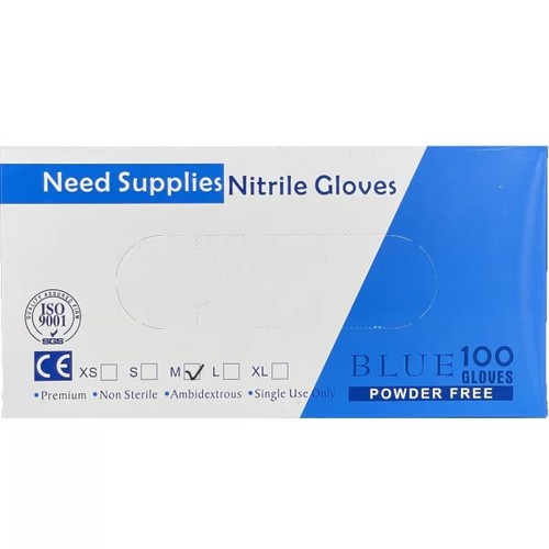 Disposable Nitrile Powder Free Gloves Blue - Picture 8 of 10