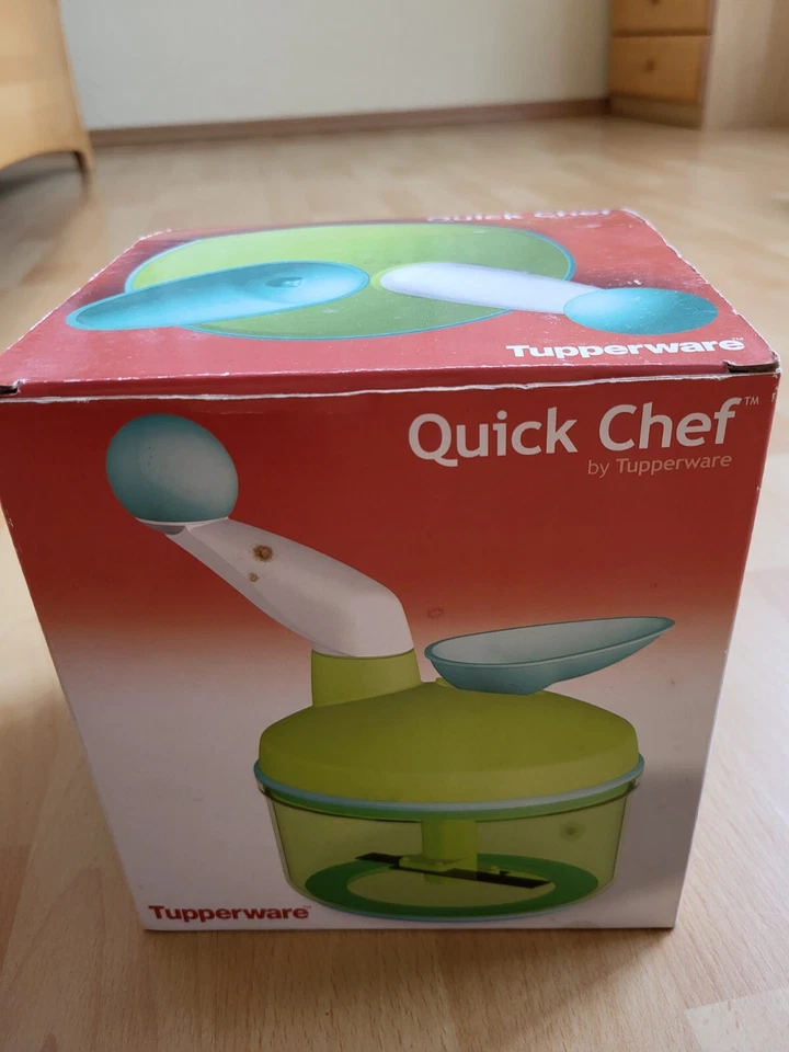 NEU! TUPPERWARE D98 QUICK-CHEF 1 L ZERKLEINERER KÜCHENMASCHINE HELLGRÜN - Bild 2 von 3
