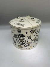 MCM Georges Briard RARE Spice Caddy Apple & Pear Bond Ware Porcelain Unsigned