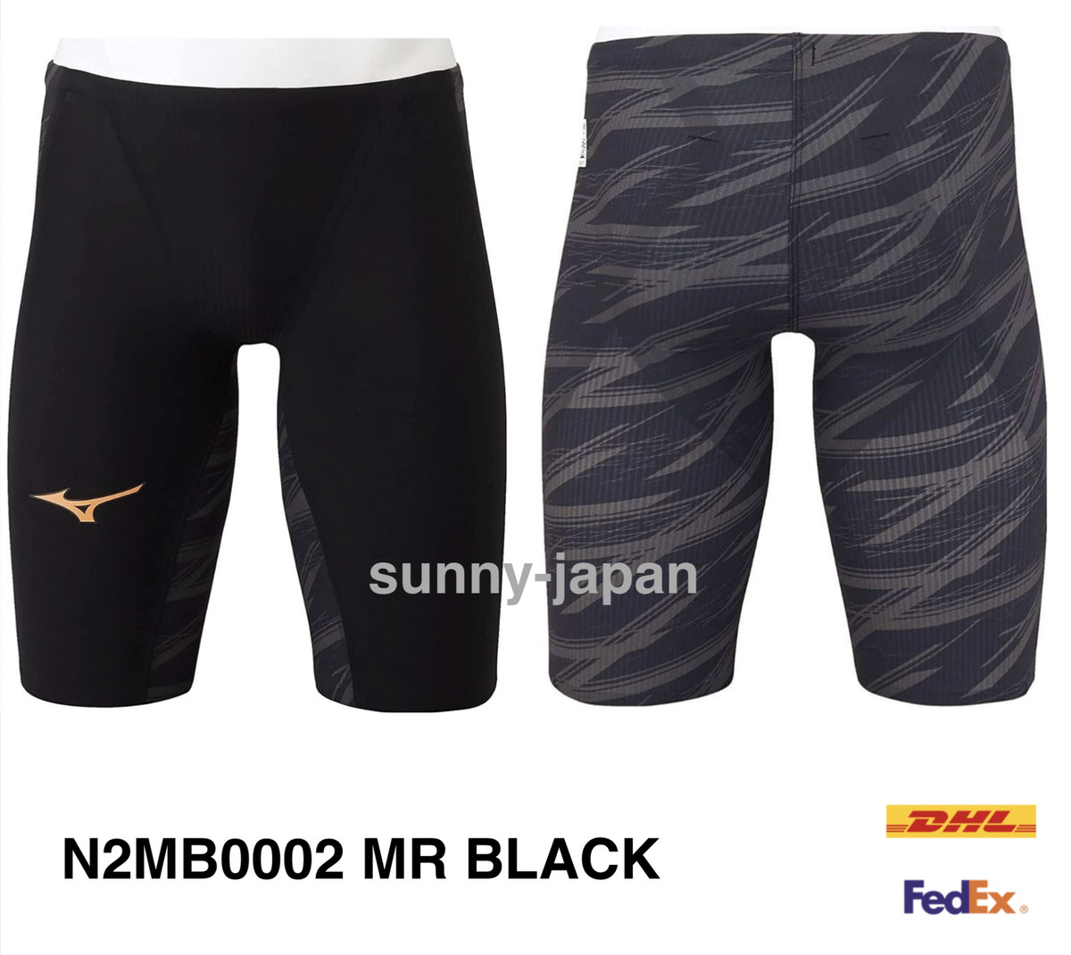 MIZUNO GX SONIC V Swim Suit MR FINA N2MB0002 Black Multi racer Men 