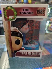 Tongue -Triple Dog Dare Ya Signed by Scott Schwartz in Red Resin POP