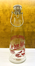 French milk bottle Vintage French 'Au Bon Lait' Glass Milk Bottle 1 Liter Cévenol — listing 2