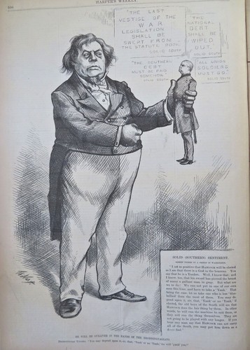 Long Branch Crowd Scene Harper's Newspaper 1885 Nast political art ships issue - Picture 4 of 10