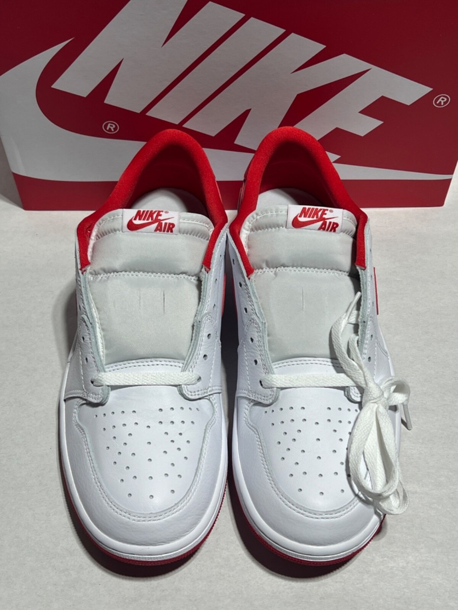 New Nike Air Jordan 1 Retro Low OG White University Red