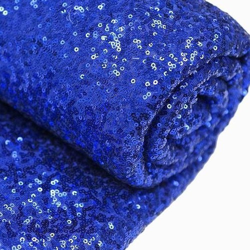 Royal Blue SEQUINED FABRIC Bolt 54" x 4 yards DIY Wedding Party Crafts Sewing - 第 1/3 張圖片